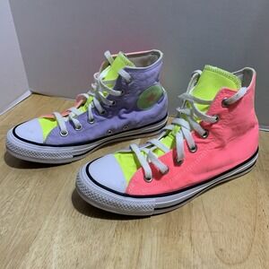 Unisex Converse Chuck Taylor  All Star High Top Neon Multicolor  M 5 W 7